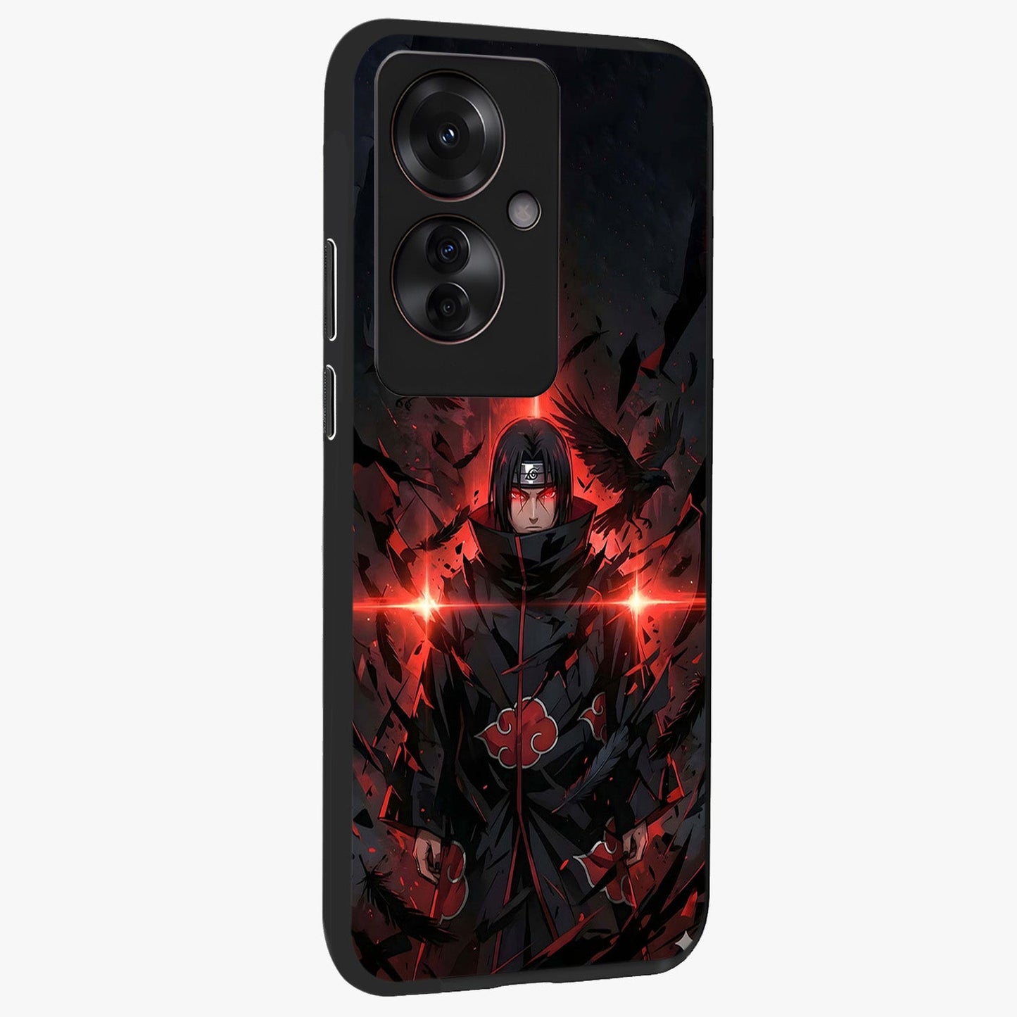 Focused Blade Discipline Glass Case upright view showcasing strong typography statement with sleek motivational theme.