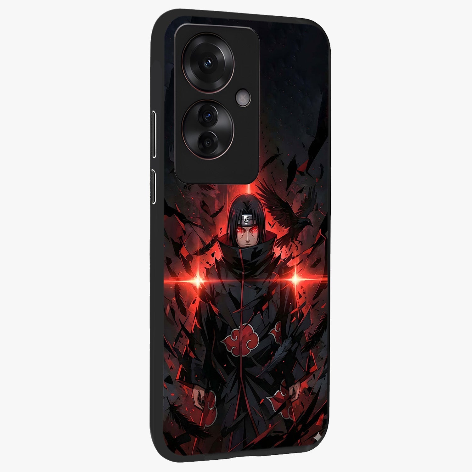 Focused Blade Discipline Glass Case upright view showcasing strong typography statement with sleek motivational theme.