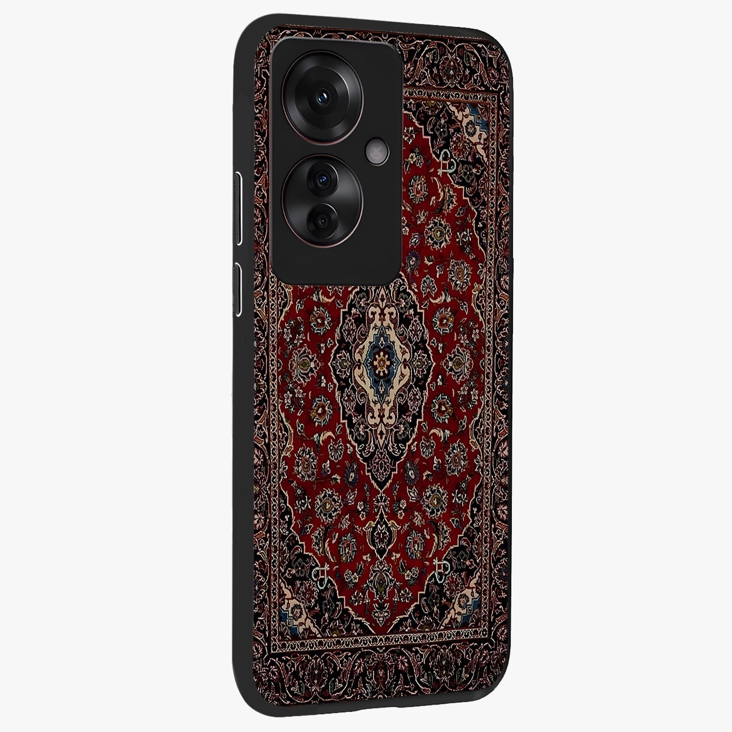 Heritage Carpet Royale Glass Case upright view showcasing detailed ornamental artwork with luxurious traditional theme.