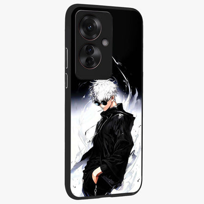 Limitless Shadow King Glass Case upright view showcasing bold shadow warrior artwork with epic fantasy theme.