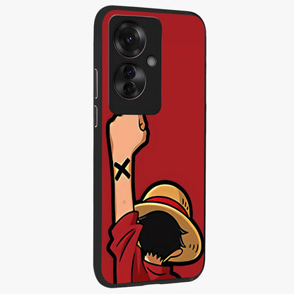 Luffy X Spirit Glass Case upright view showcasing striking anime artwork with adventurous character theme.