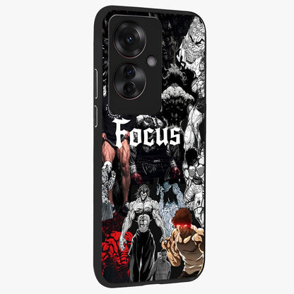 Relentless Power Focus Glass Case upright view showcasing strong inspirational artwork with powerful focus theme.