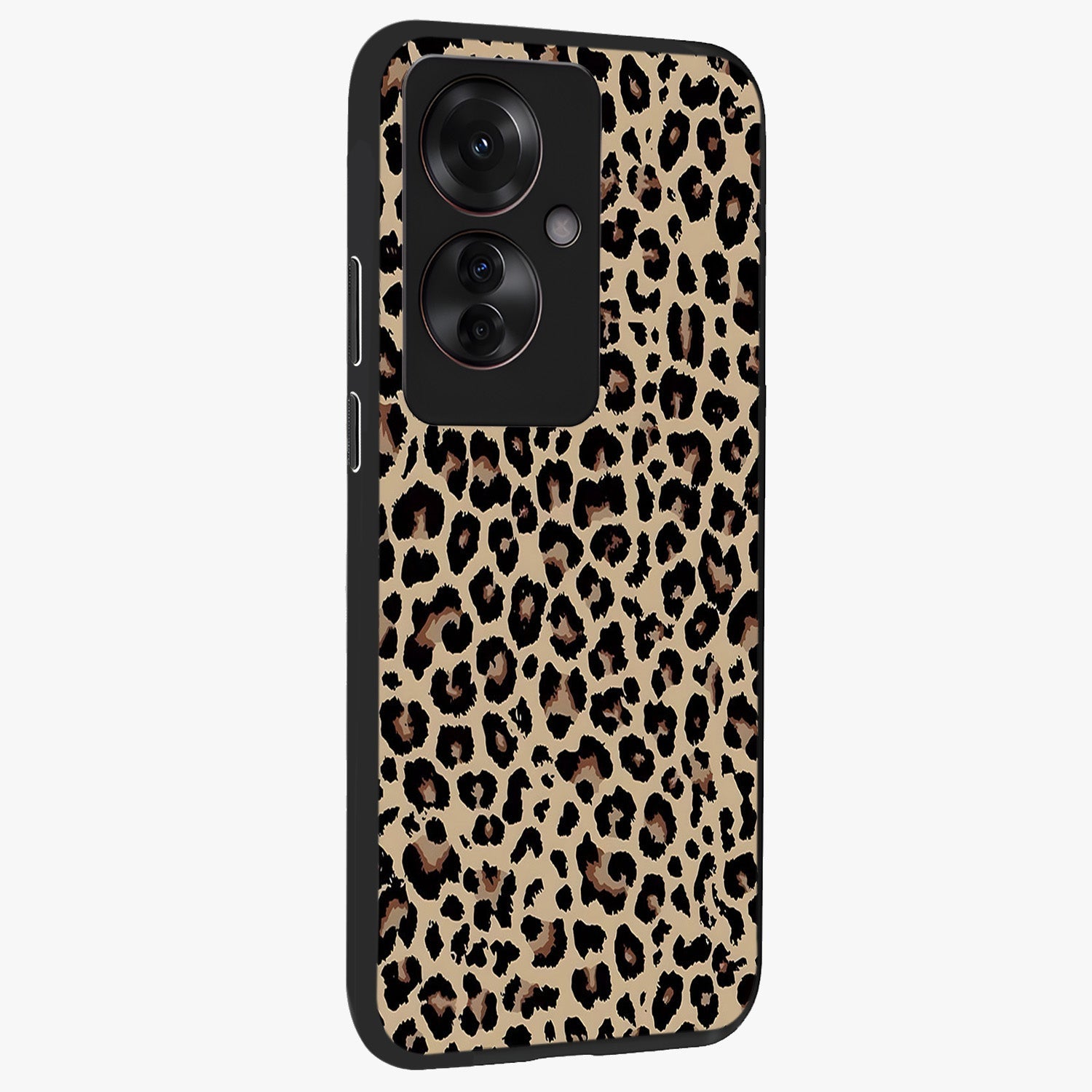 Savage Chic Pattern Glass Case upright view showcasing trendy decorative artwork with edgy fashion theme.