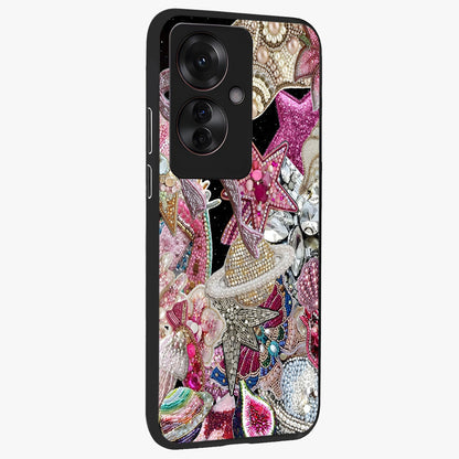 Starlit Jewel Dream Glass Case upright view showcasing radiant star inspired artwork with magical night theme.