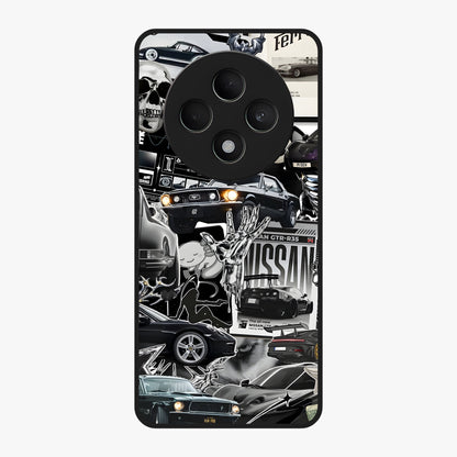 Aesthetic Dark Love Glass Case showing flat back view with dark romantic artwork and glossy glass finish.