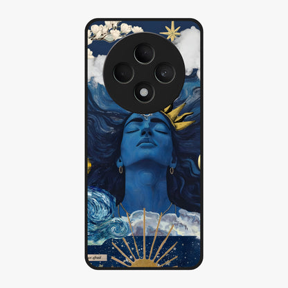 Aesthetic Lord Shiva Glass Case showing flat back view with divine Shiva artwork and glossy glass finish.
