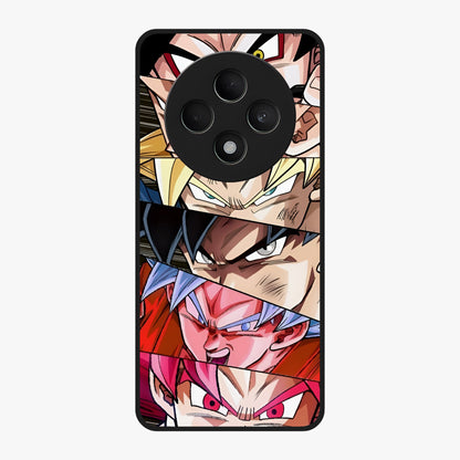 Anime Character Glass Case showing flat back view with vibrant anime artwork and glossy glass finish.