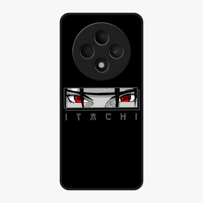 Scarlet Gaze Dominance Glass Case showing flat back view with striking red themed artwork and glossy glass finish.