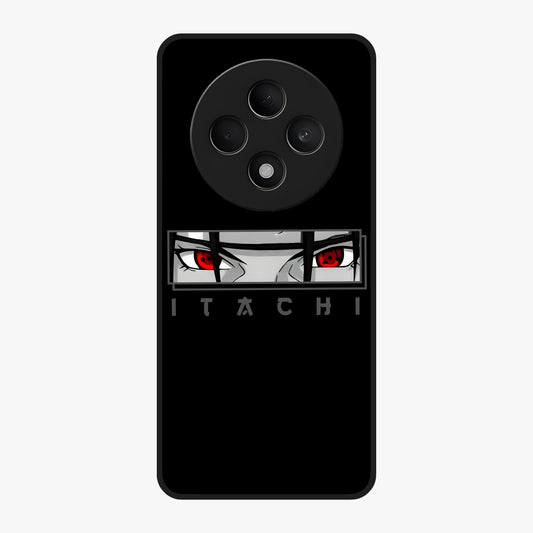 Scarlet Gaze Dominance Glass Case showing flat back view with striking red themed artwork and glossy glass finish.