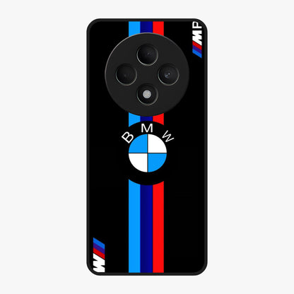Turbo BMW Beast Glass Case showing flat back view with high performance sports car artwork and glossy glass finish.