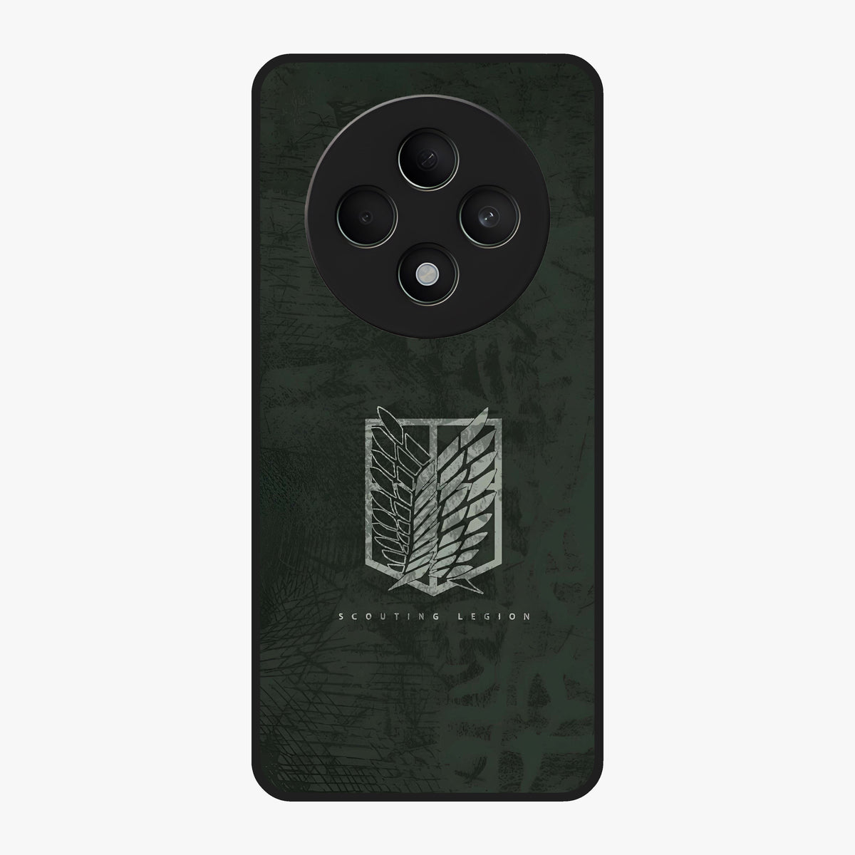 Wings Of Freedom Glass Case showing flat back view with symbolic wings artwork and glossy glass finish.