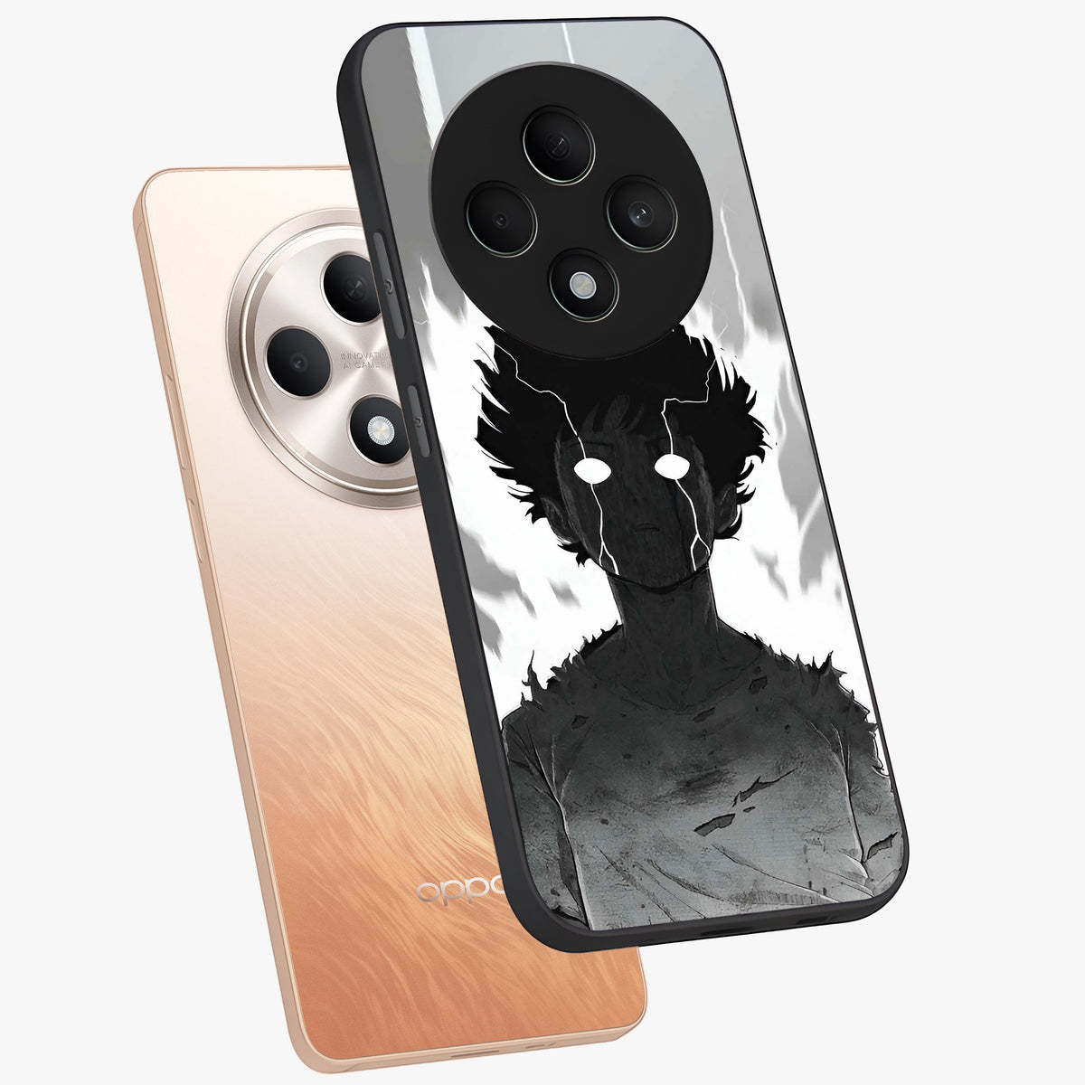Awakened Inner Rage Glass Case displayed in angled mockup highlighting powerful graphic design and bold artistic theme.