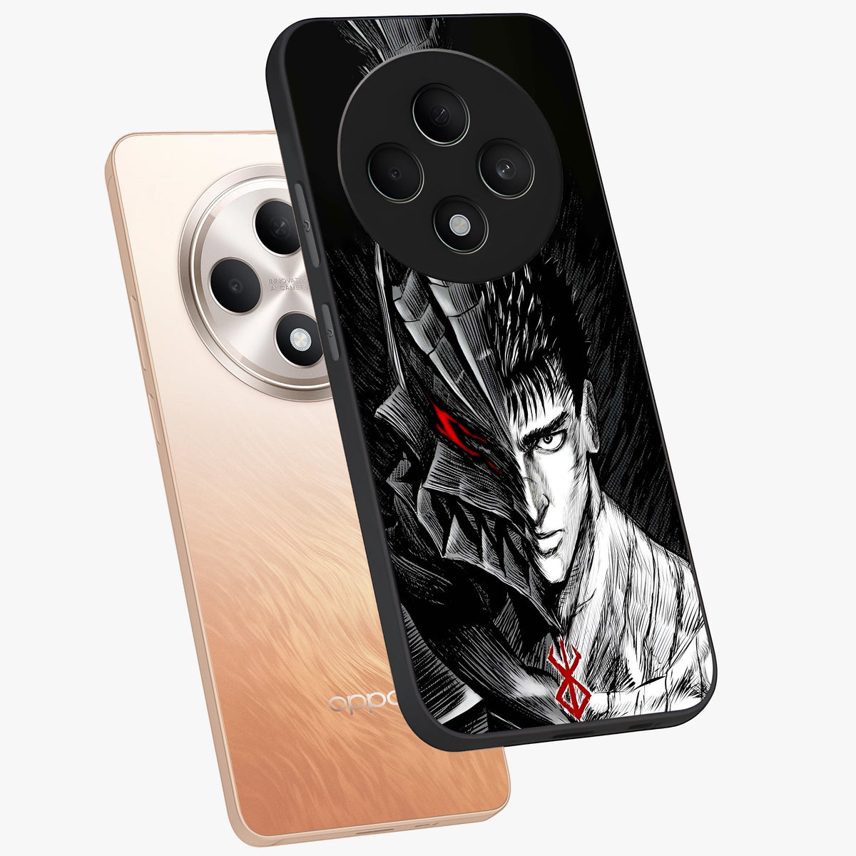 Berserker Blood Oath Glass Case displayed in angled mockup highlighting dark fantasy graphic design and powerful theme.
