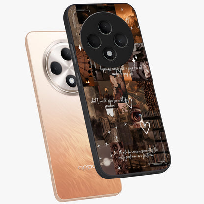 Bittersweet Aesthetic Chaos Glass Case displayed in angled mockup highlighting expressive abstract artwork and edgy aesthetic theme.