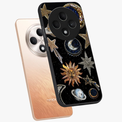 Celestial Gem Constellations Glass Case displayed in angled mockup highlighting gemstone inspired constellation design.