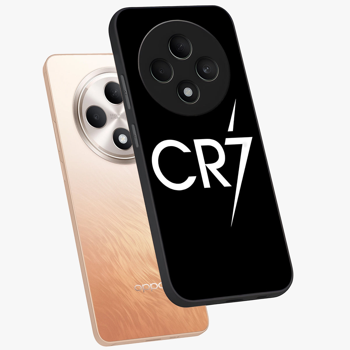 Cr7 Elite Strike Glass Case displayed in angled mockup highlighting powerful sports graphic with bold athletic theme.