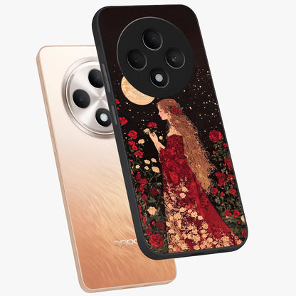 Crimson Dreams Glass Case displayed in angled mockup highlighting soft crimson aesthetic design with artistic theme.