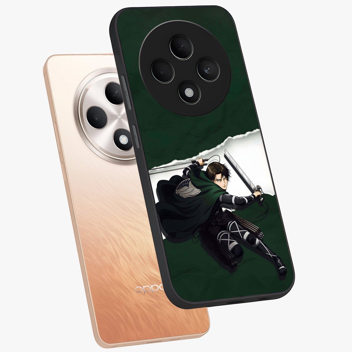 Emerald War Vanguard Glass Case displayed in angled mockup highlighting intense battle inspired design with emerald tone aesthetic.