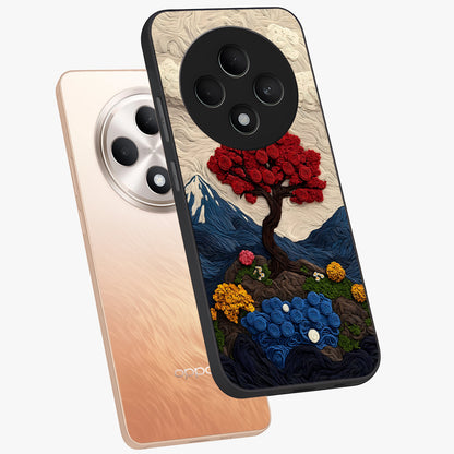 Eternal Nature Tapestry Glass Case displayed in angled mockup highlighting detailed botanical pattern with artistic aesthetic.
