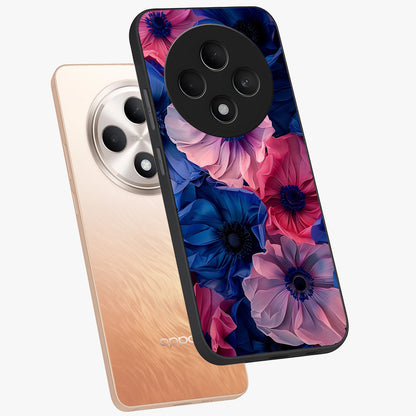 Flower Paper Art Pattern Glass Case displayed in angled mockup highlighting layered paper flower design with artistic aesthetic.