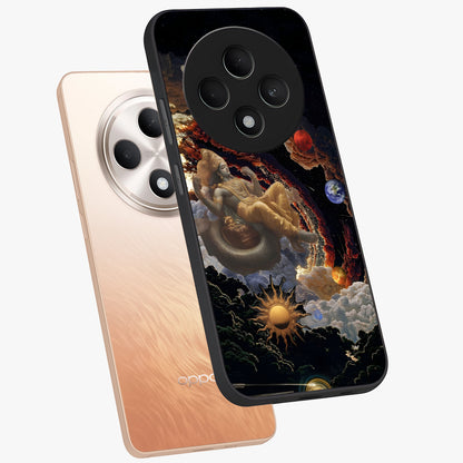 Galactic Divine God Glass Case displayed in angled mockup highlighting powerful celestial deity illustration with galactic aesthetic.