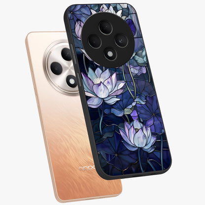Gloss Petal Rush Glass Case displayed in angled mockup highlighting vibrant petal design with elegant floral aesthetic.