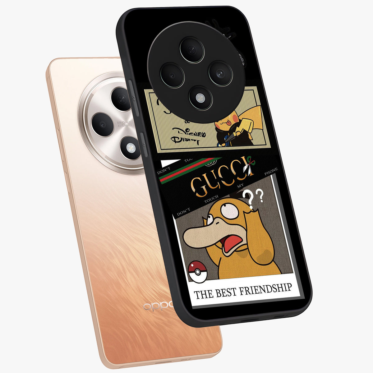 Gucci Play Mashup Glass Case displayed in angled mockup highlighting stylish fashion mashup design with bold aesthetic.