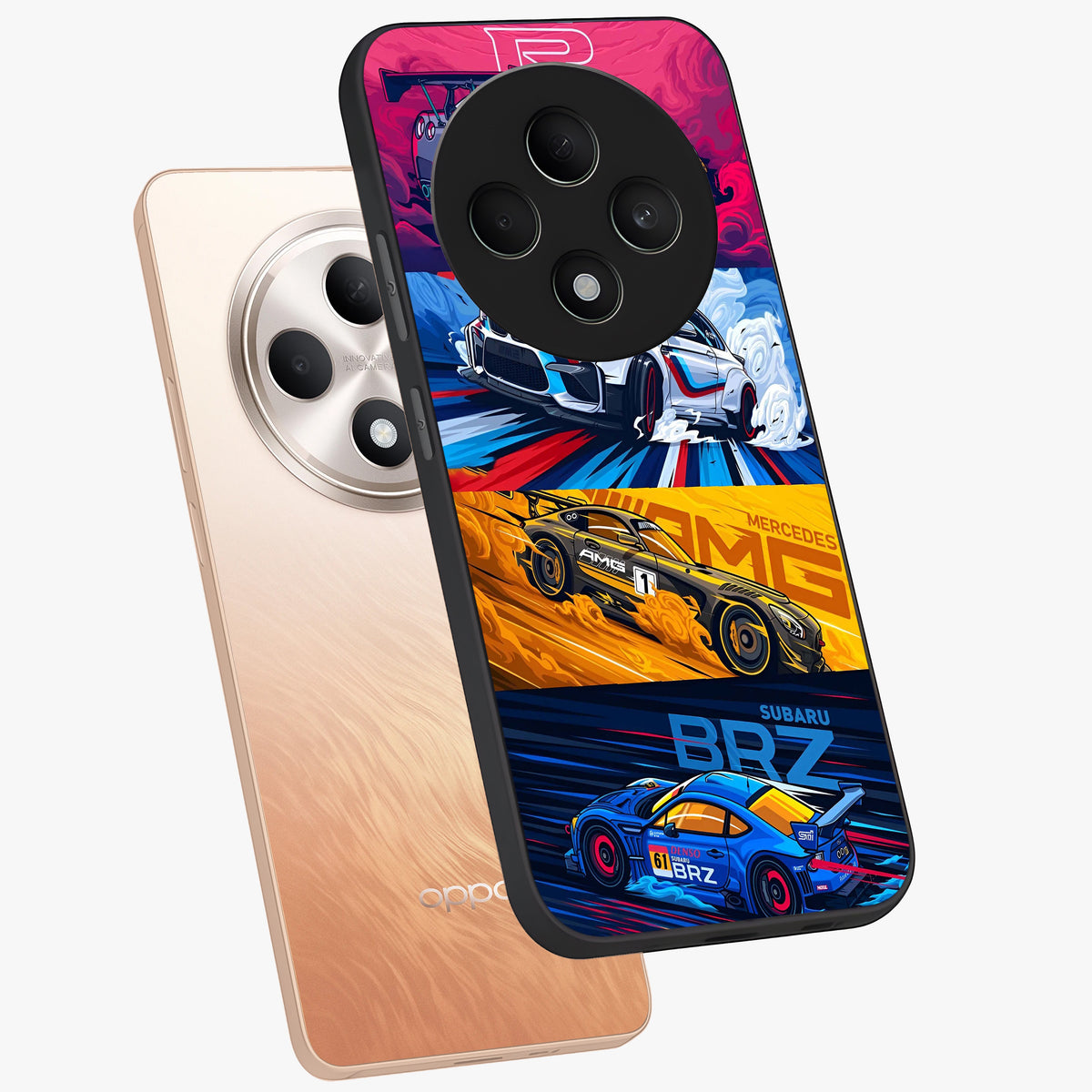 JDM Sports Car Glass Case displayed in angled mockup highlighting sleek Japanese racing car design with automotive aesthetic.