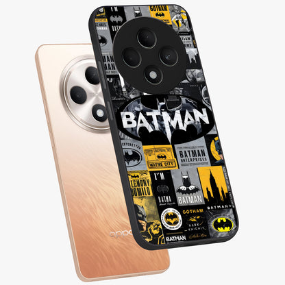 Knight Gotham Rise Glass Case displayed in angled mockup highlighting powerful knight silhouette design with dramatic aesthetic.