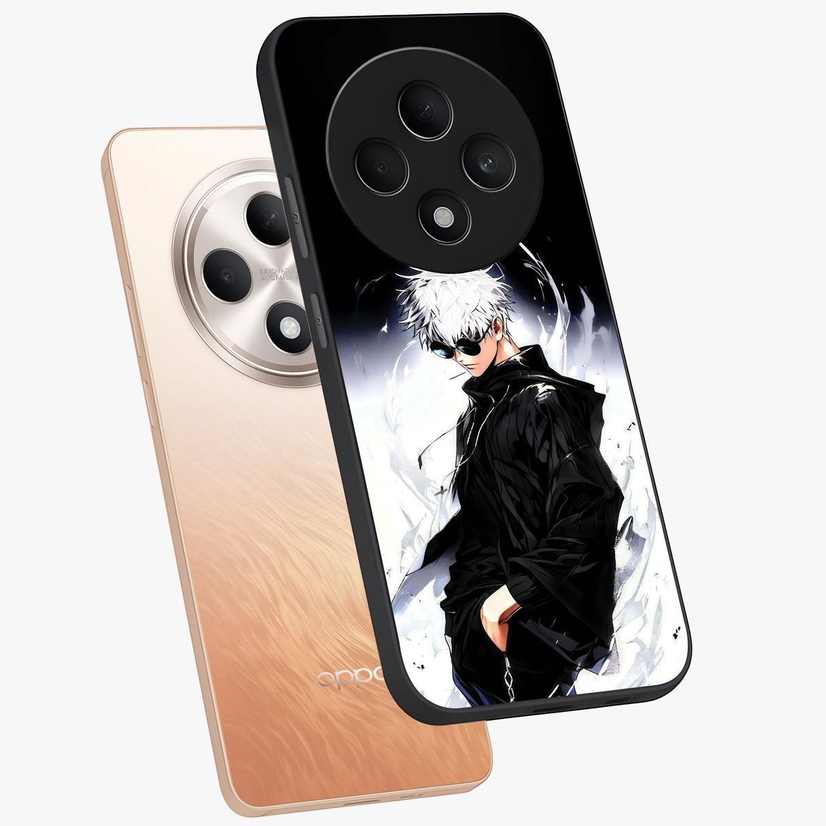 Limitless Shadow King Glass Case displayed in angled mockup highlighting dramatic dark hero design with intense aesthetic.