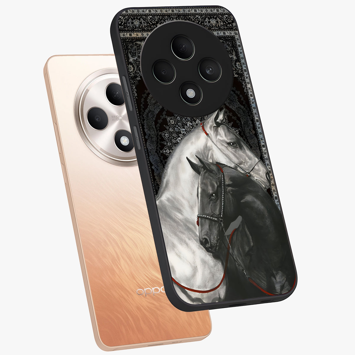 Majestic Ride Legacy Glass Case displayed in angled mockup highlighting sleek vehicle design with bold racing aesthetic.