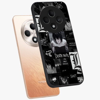 Midnight Chaos Mind Glass Case displayed in angled mockup highlighting chaotic artistic design with dramatic midnight aesthetic.