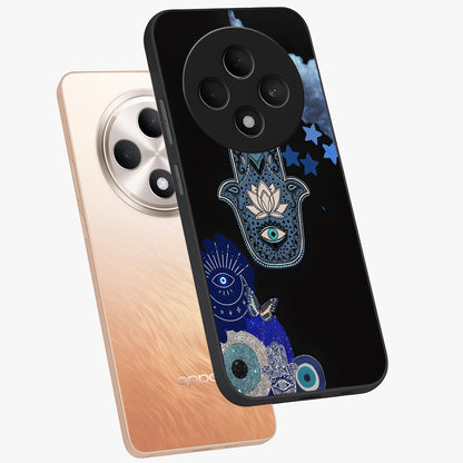 Mystic Hand Aura Glass Case displayed in angled mockup highlighting magical aura design with spiritual aesthetic style.