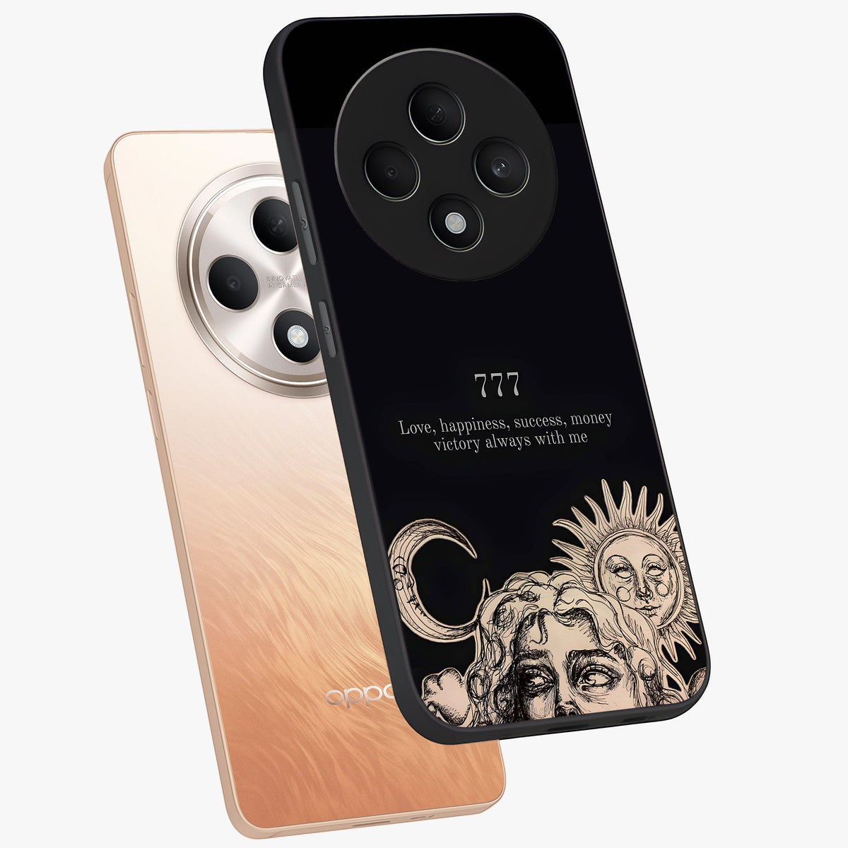 Mystic Victory Aura Glass Case displayed in angled mockup highlighting energetic aura design with bold mystical aesthetic.