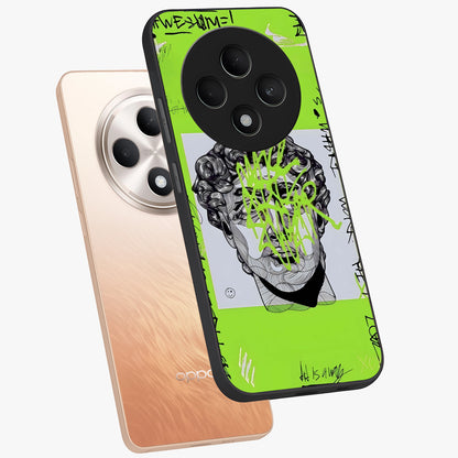 Neo Graffiti Rebellion Glass Case displayed in angled mockup highlighting urban street art design with rebellious aesthetic.