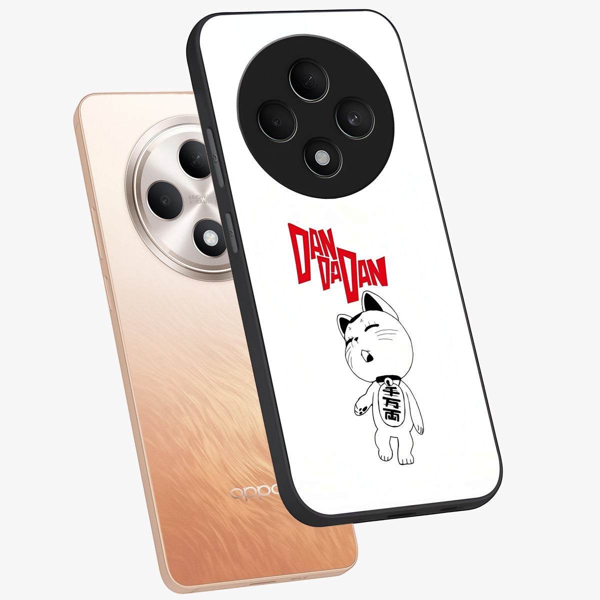 Playful Spirit Charm Glass Case displayed in angled mockup highlighting lively decorative design with playful aesthetic style.