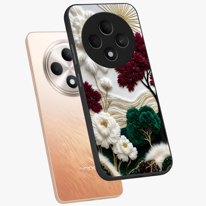 Radiant Bloom Elegance Glass Case displayed in angled mockup highlighting graceful floral design with radiant aesthetic style.