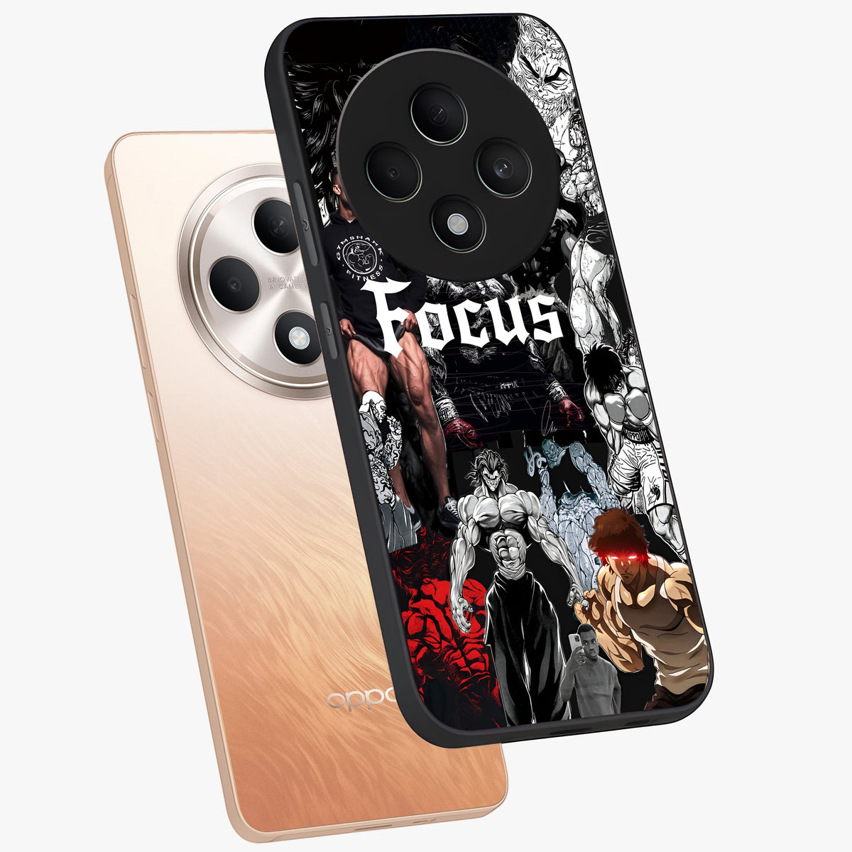 Relentless Power Focus Glass Case displayed in angled mockup highlighting bold statement design with modern aesthetic style.