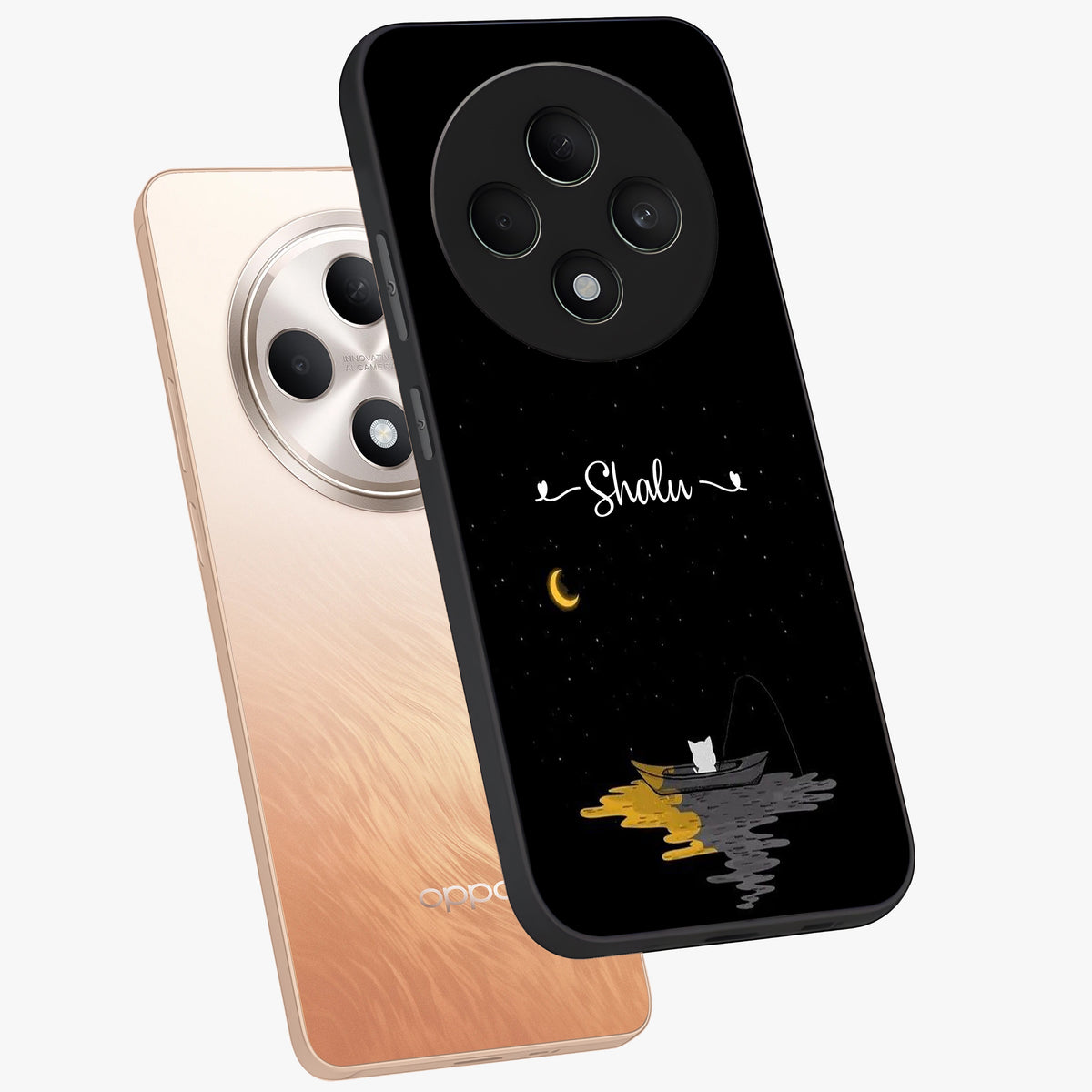Silent Night Row Glass Case displayed in angled mockup highlighting peaceful evening design with dreamy night aesthetic.