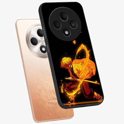 Thunder Flame Execution Glass Case displayed in angled mockup highlighting dramatic fire themed design with intense fantasy aesthetic.