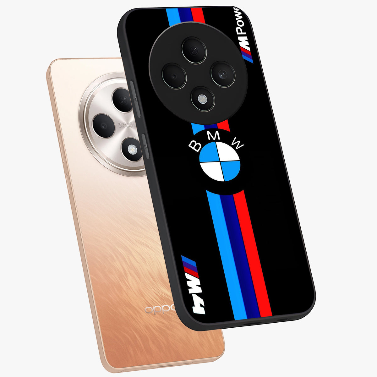 Turbo BMW Beast Glass Case displayed in angled mockup highlighting sleek racing car design with bold automotive aesthetic.
