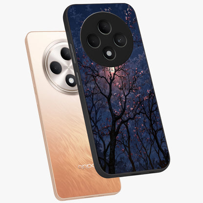 Twilight Sakura Serenade Glass Case displayed in angled mockup highlighting delicate sakura flower design with dreamy aesthetic.
