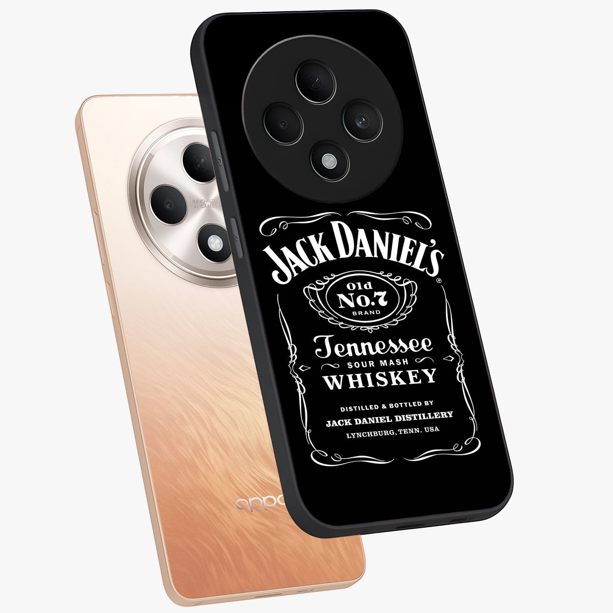 Vintage Whiskey Heritage Glass Case displayed in angled mockup highlighting retro beverage themed design with heritage aesthetic.