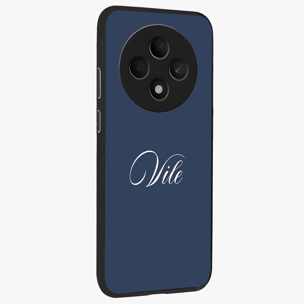 Blue Vintage Floral Pattern Glass Case displayed in angled mockup highlighting classic blue floral pattern and retro aesthetic design.