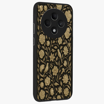 Golden Evil Eye Mandala Glass Case upright view showcasing decorative evil eye mandala artwork with spiritual aesthetic style.