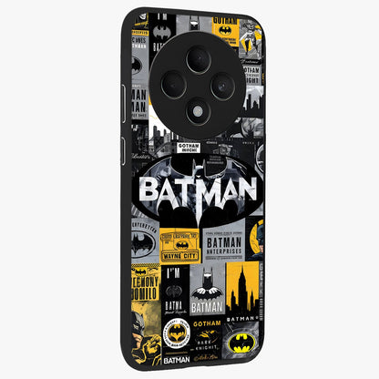 Knight Gotham Rise Glass Case upright view showcasing bold vigilante themed artwork with gothic city vibe.