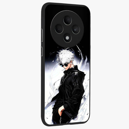 Limitless Shadow King Glass Case upright view showcasing bold shadow warrior artwork with epic fantasy theme.