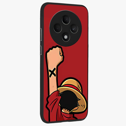 Luffy X Spirit Glass Case upright view showcasing striking anime artwork with adventurous character theme.