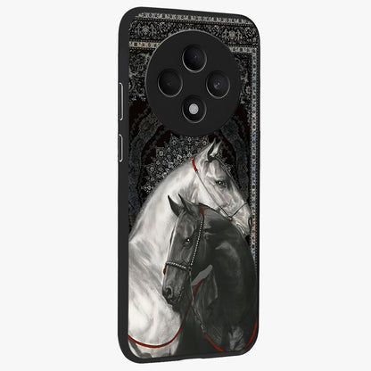 Majestic Ride Legacy Glass Case upright view showcasing dynamic ride inspired artwork with modern automotive theme.