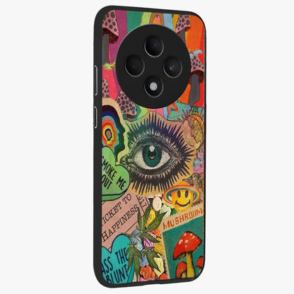Mystic Eye Wonderland Glass Case upright view showcasing symbolic eye artwork with mysterious fantasy theme.